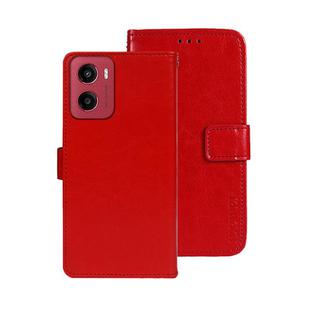 For Motorola Moto G05 idewei Crazy Horse Texture Leather Phone Case(Red)