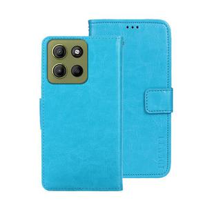 For Motorola Moto G15 Power idewei Crazy Horse Texture Leather Phone Case(Sky Blue)