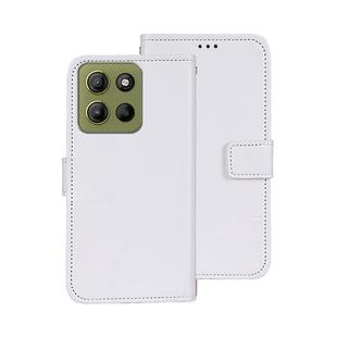 For Motorola Moto G15 Power idewei Crazy Horse Texture Leather Phone Case(White)