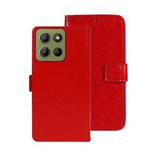 For Motorola Moto G15 Power idewei Crazy Horse Texture Leather Phone Case(Red)