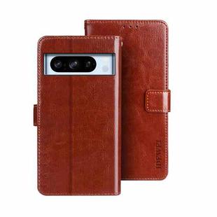 For Google Pixel 8 Pro idewei Crazy Horse Texture Leather Phone Case(Brown)