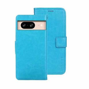 For Google Pixel 8 idewei Crazy Horse Texture Leather Phone Case(Sky Blue)
