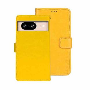 For Google Pixel 8 idewei Crazy Horse Texture Leather Phone Case(Yellow)