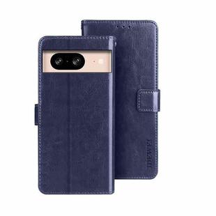 For Google Pixel 8 idewei Crazy Horse Texture Leather Phone Case(Blue)