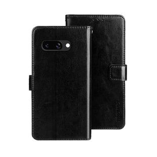 For Google Pixel 9a idewei Crazy Horse Texture Leather Phone Case(Black)