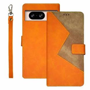 For Google Pixel 8 idewei Two-color Splicing Leather Phone Case(Orange)