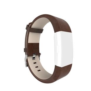 For Fitbit Charge 2 Plastic Leather Watch Band(Coffee)
