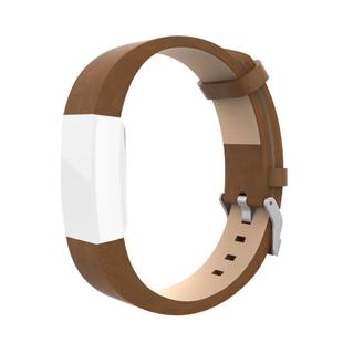 For Fitbit Charge 2 Plastic Leather Watch Band(Brown)