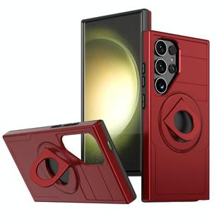 For Samsung Galaxy S25 Ultra 5G Armor MagSafe Ring Holder Phone Case(Red)