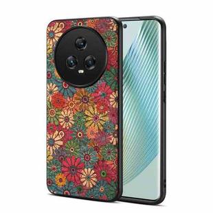 For Honor Magic5 Four Seasons Flower Language Series TPU Phone Case(Spring Green)