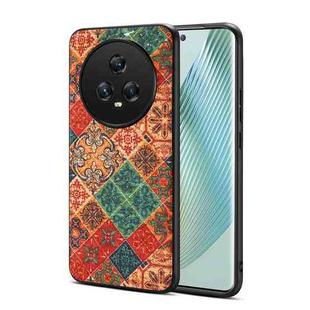 For Honor Magic5 Four Seasons Flower Language Series TPU Phone Case(Winter Blue)