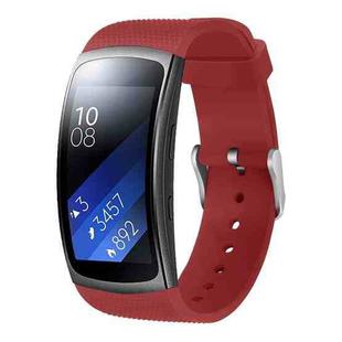 For Samsung Galaxy Gear Fit2 3D Textured Silicone TPU Watch Band(Red)