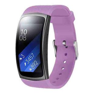 For Samsung Galaxy Gear Fit2 3D Textured Silicone TPU Watch Band(Light Purple)