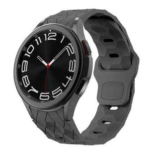 For Samsung Galaxy Watch 6 / 6 Classic Football Pattern Reverse Buckle Silicone Watch Band(Grey)