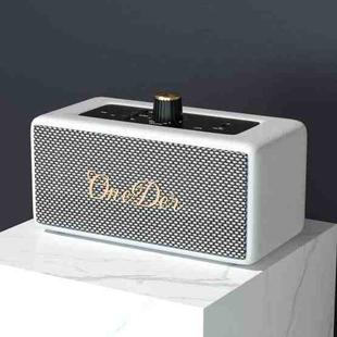 Oneder D3 Retro Leather Casing 30W Dual Units Wireless Bluetooth Speaker(White)