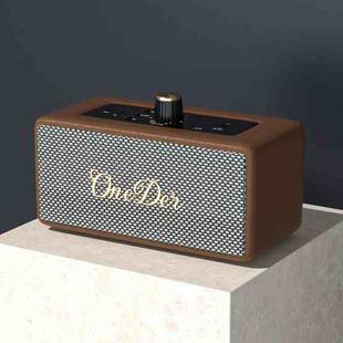 Oneder D3 Retro Leather Casing 30W Dual Units Wireless Bluetooth Speaker(Brown)