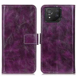 For Asus ROG Phone 8 Retro Crazy Horse Texture Leather Phone Case(Purple)