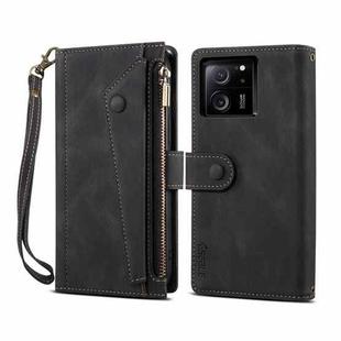 For Xiaomi 13T / 13T Pro / Redmi K60 Ultra ESEBLE Retro Frosted RFID Leather Phone Case(Black)