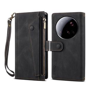 For Xiaomi 15 Ultra ESEBLE Retro Frosted RFID Leather Phone Case(Black)
