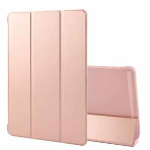 For Honor Pad 9 Tri-fold Silicone Leather Tablet Case(Rose Gold)
