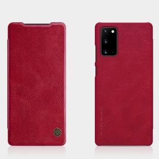 For Samsung Galaxy Note 20 NILLKIN QIN Series Crazy Horse Texture Horizontal Flip Leather Case with Card Slot(Red)