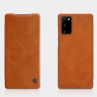 For Samsung Galaxy Note 20 NILLKIN QIN Series Crazy Horse Texture Horizontal Flip Leather Case with Card Slot(Brown)