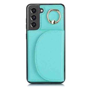 For Samsung Galaxy S22 5G YM007 Ring Holder Card Bag Skin Feel Phone Case(Green)
