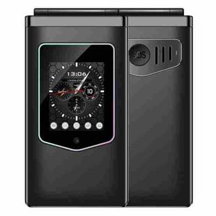 HAMTOD T8 4G Flip Phone, EU Version, 2.8 inch + 1.77 inch, VoLTE, BT, SOS, OTG(Black)