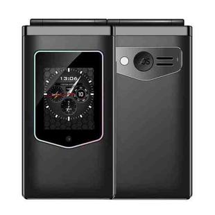 HAMTOD T8 4G Flip Phone, US Version, 2.8 inch + 1.77 inch, VoLTE, BT, SOS, OTG(Black)