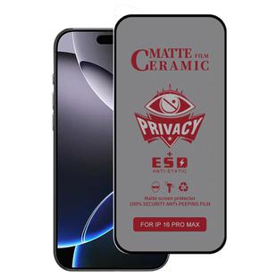 For iPhone 16 Pro Max Full Coverage Frosted Privacy Ceramic Film