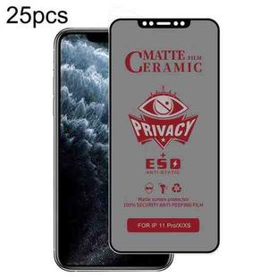 For iPhone 11 Pro / XS / X 25pcs Full Coverage Frosted Privacy Ceramic Film