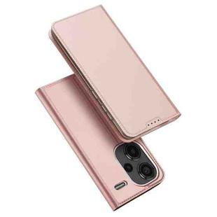 For Xiaomi Redmi Note 13 Pro+ 5G DUX DUCIS Skin Pro Series Flip Leather Phone Case(Rose Gold)