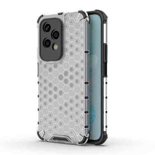 For Honor 200 Lite Global Shockproof Honeycomb PC + TPU Protective Phone Case(White)