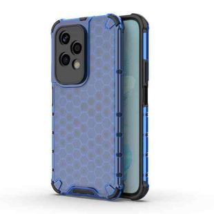 For Honor 200 Lite Global Shockproof Honeycomb PC + TPU Protective Phone Case(Blue)