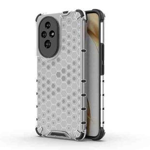 For Honor 200 Shockproof Honeycomb PC + TPU Protective Phone Case(White)