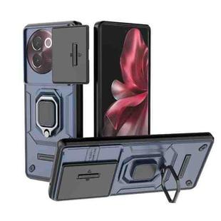 For vivo V30e 5G Global Sliding Camshield TPU + PC Shockproof Phone Case with Holder(Blue)