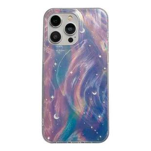 For iPhone 15 Pro Dual-Layer Gradient Dream Starry Acrylic Hybrid TPU Phone Case(Blue Purple)