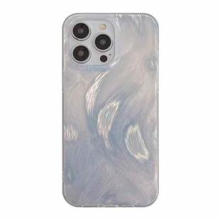 For iPhone 12 Pro Max Hot Silver Stamp Gradient Feather Acrylic Hybrid TPU Phone Case(Silver)