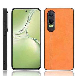 For OnePlus Nord CE4 Lite Cow Pattern Sewing Back Cover Phone Case(Orange)