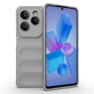 For Infinix Hot 40 Pro / Hot 40 Magic Shield TPU + Flannel Phone Case(Grey)