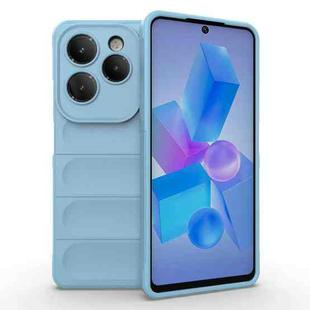 For Infinix Hot 40 Pro / Hot 40 Magic Shield TPU + Flannel Phone Case(Light Blue)