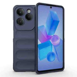 For Infinix Hot 40 Pro / Hot 40 Magic Shield TPU + Flannel Phone Case(Dark Blue)