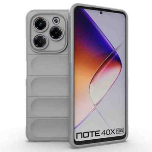 For Infinix Note 40X 5G Global Magic Shield TPU + Flannel Phone Case(Grey)