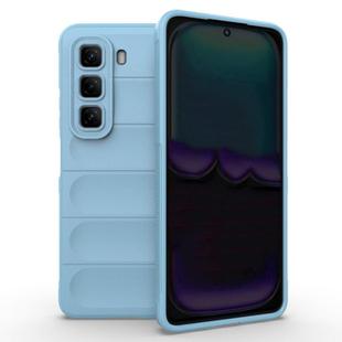 For Infinix Hot 50 4G Global Magic Shield TPU + Flannel Phone Case(Light Blue)