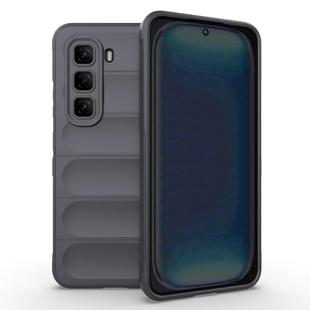 For Infinix Hot 50 Pro 4G Global Magic Shield TPU + Flannel Phone Case(Dark Grey)