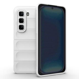 For Infinix Hot 50 Pro 4G Global Magic Shield TPU + Flannel Phone Case(White)