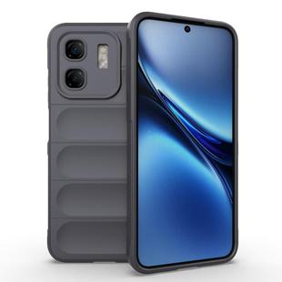 For Infinix Hot 50i 4G Global Magic Shield TPU + Flannel Phone Case(Dark Grey)