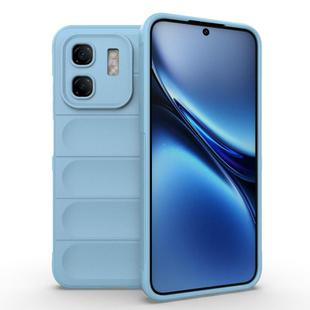 For Infinix Hot 50i 4G Global Magic Shield TPU + Flannel Phone Case(Light Blue)