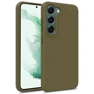 For Samsung Galaxy S24+ 5G Wheat Straw Material + TPU Phone Case(Army Green)