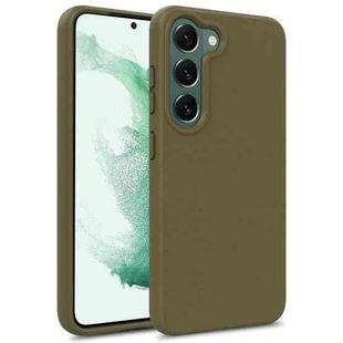 For Samsung Galaxy S24 5G Wheat Straw Material + TPU Phone Case(Army Green)